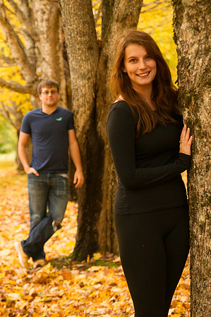 A couple in the Fall Tree